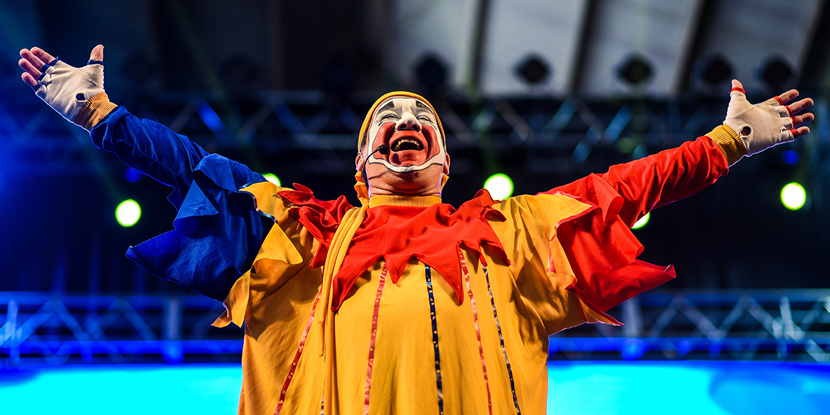 Clown de Cirque pour Spectacle de Noël et Arbre de Noël !